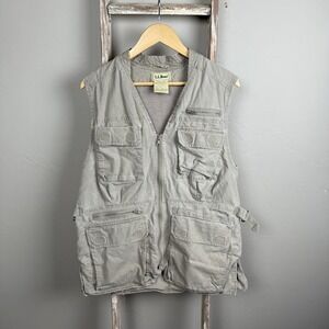 Vintage LLBean Fishing Multi Pocket Zip Vest size Medium